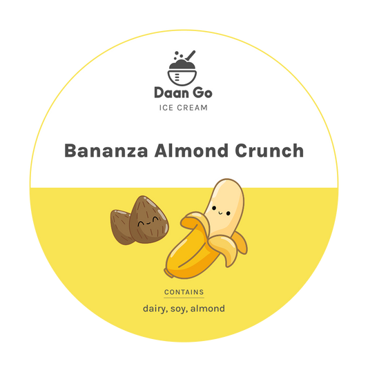 Bananza Almond Crunch Ice Cream - Daan Go Cake Lab | Toronto