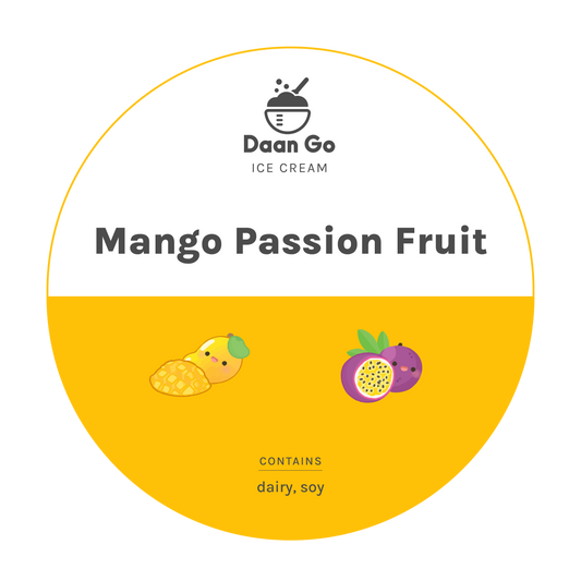 Mango Passion Fruit Gelato - Daan Go Cake Lab | Toronto