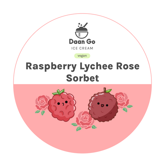 Raspberry Lychee Rose Sorbet - Daan Go Cake Lab | Toronto