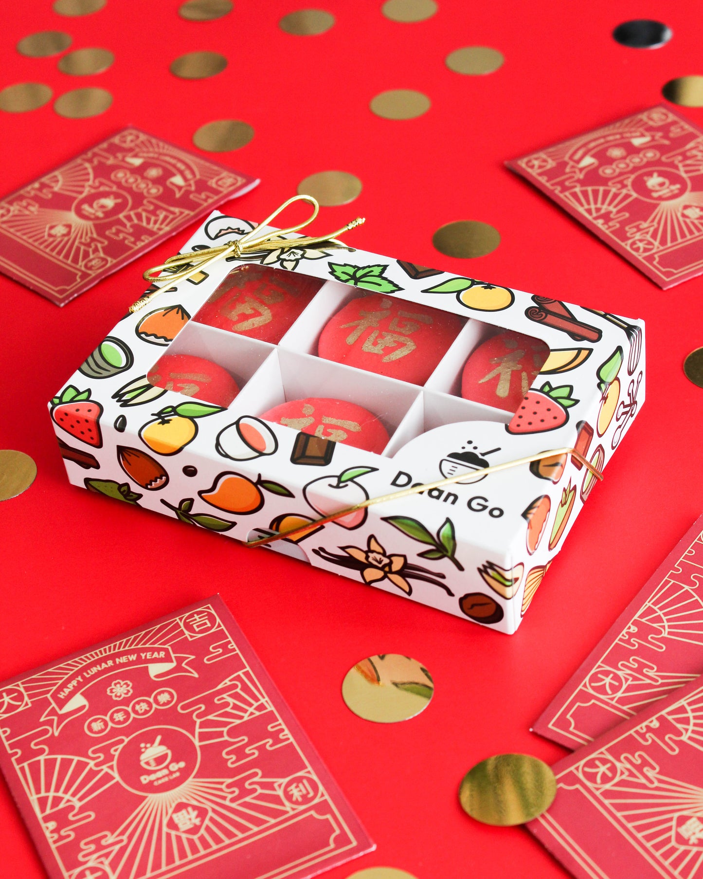 Macarons - Good Fortune (Stenciled) - Daan Go Cake Lab | Toronto