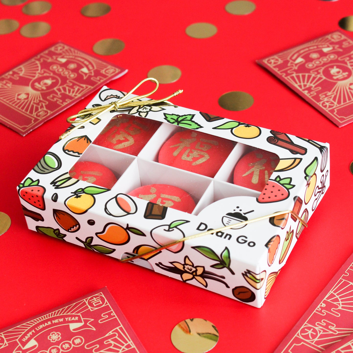 Macarons - Good Fortune (Stenciled) - Daan Go Cake Lab | Toronto