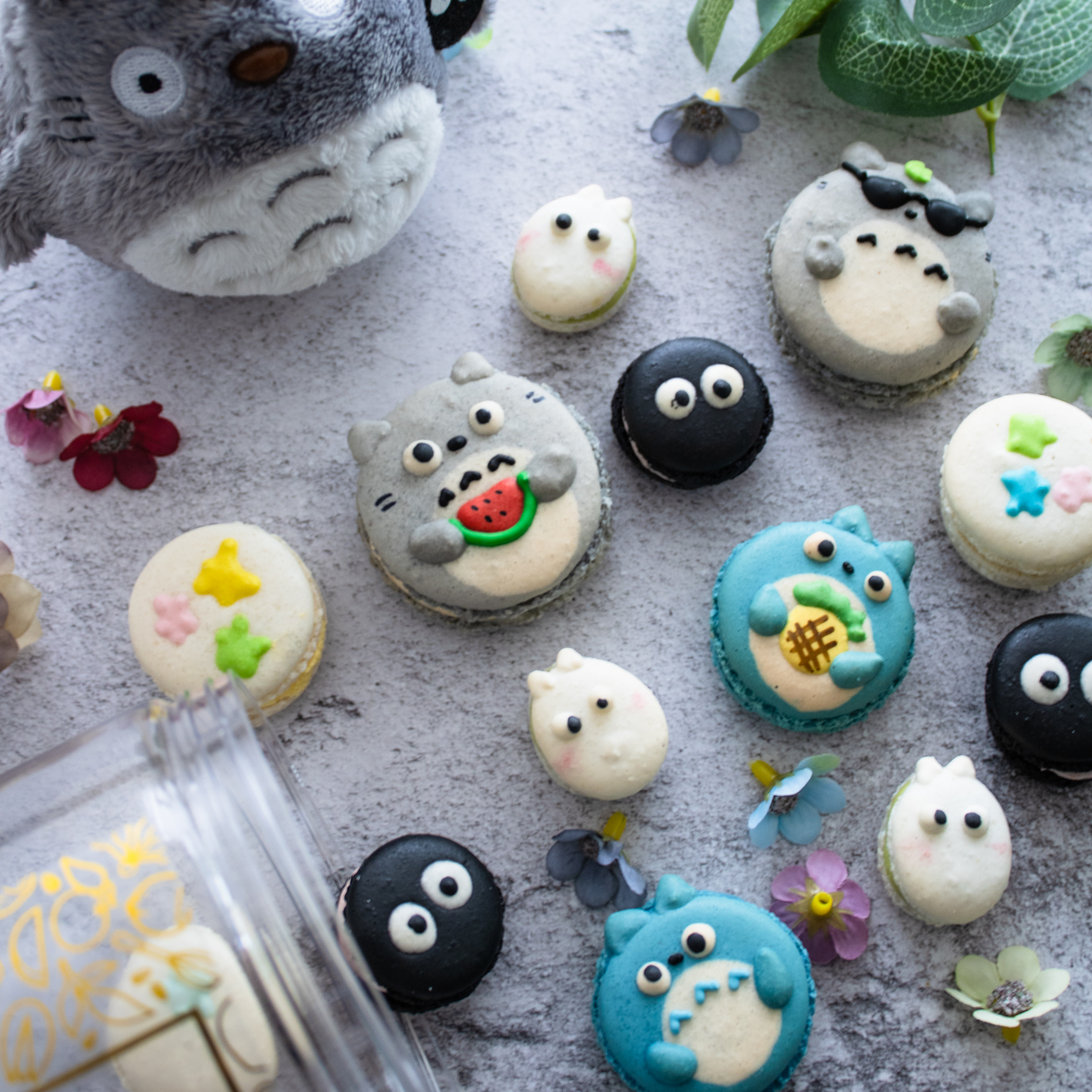 Totoro Mini Mix Macarons