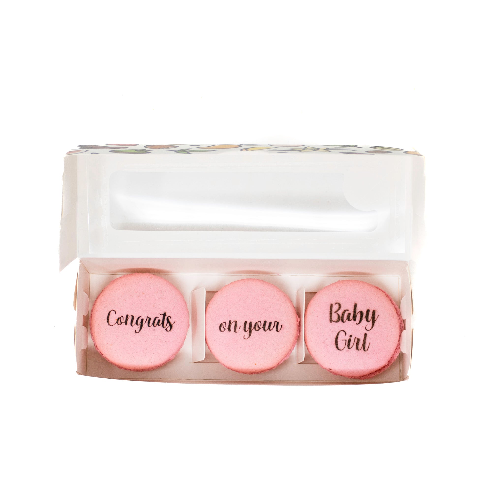 Macarons - Congrats on your Baby Girl - Daan Go Cake Lab | Toronto