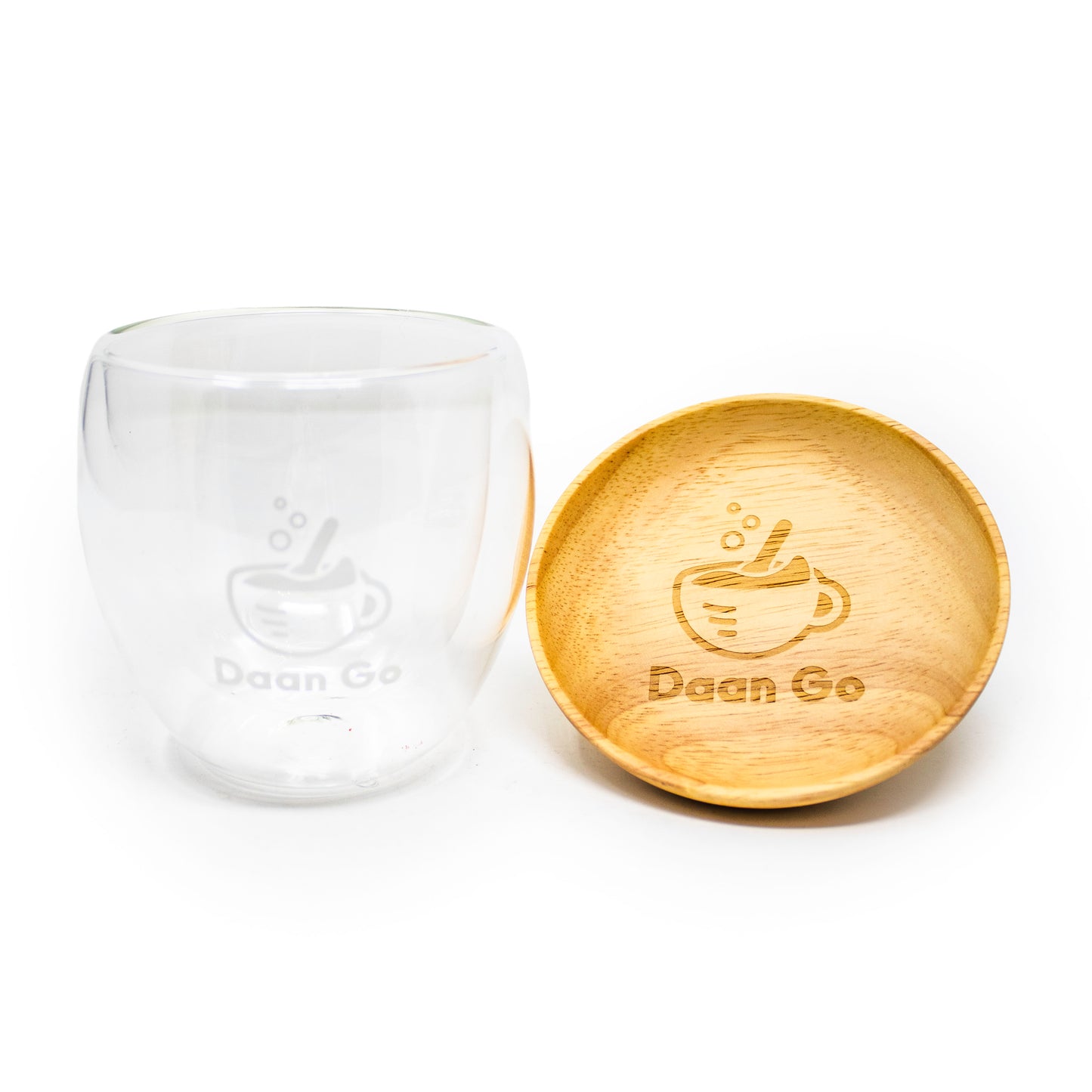 Daan Go Double Walled Glass and Coaster