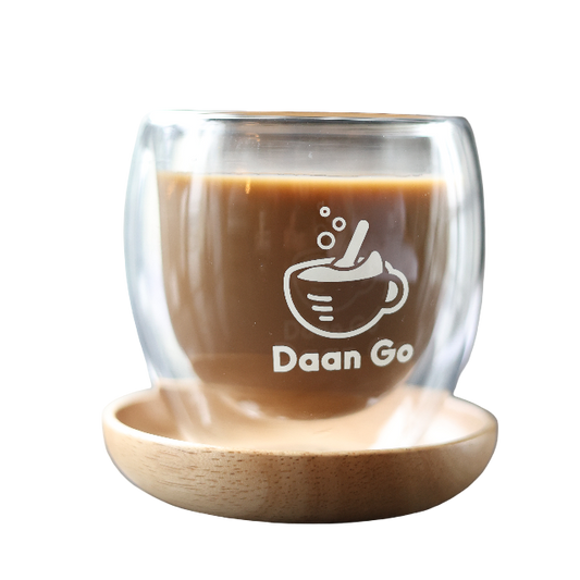Daan Go Double Walled Glass and Coaster