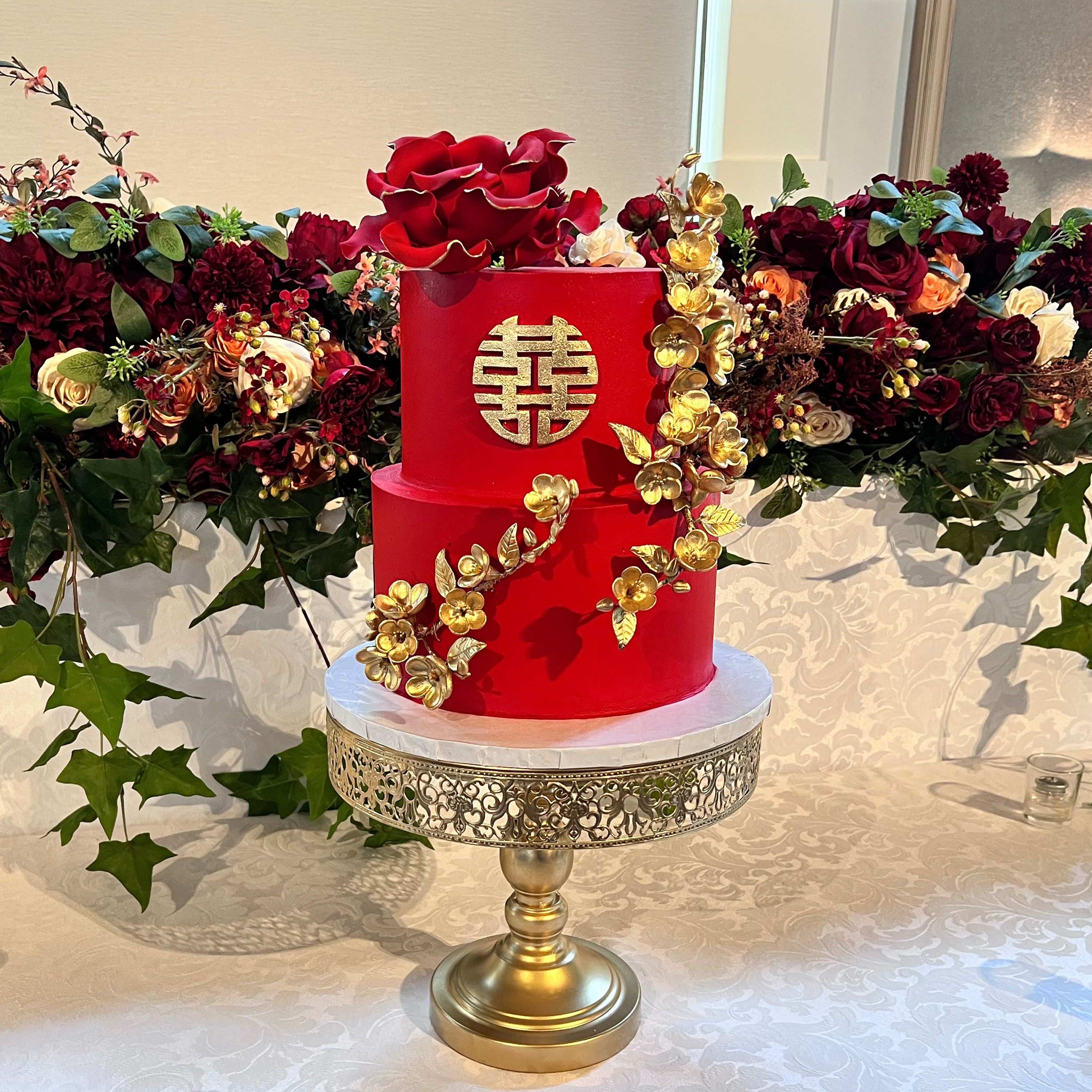 Red Double Happiness Cake