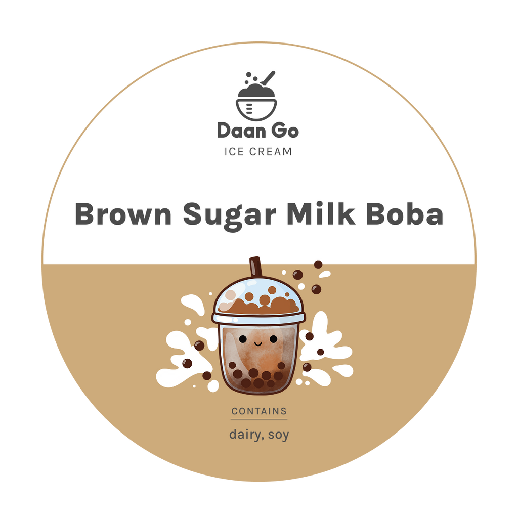 Brown Sugar Milk Boba Ice Cream - Daan Go Cake Lab | Toronto