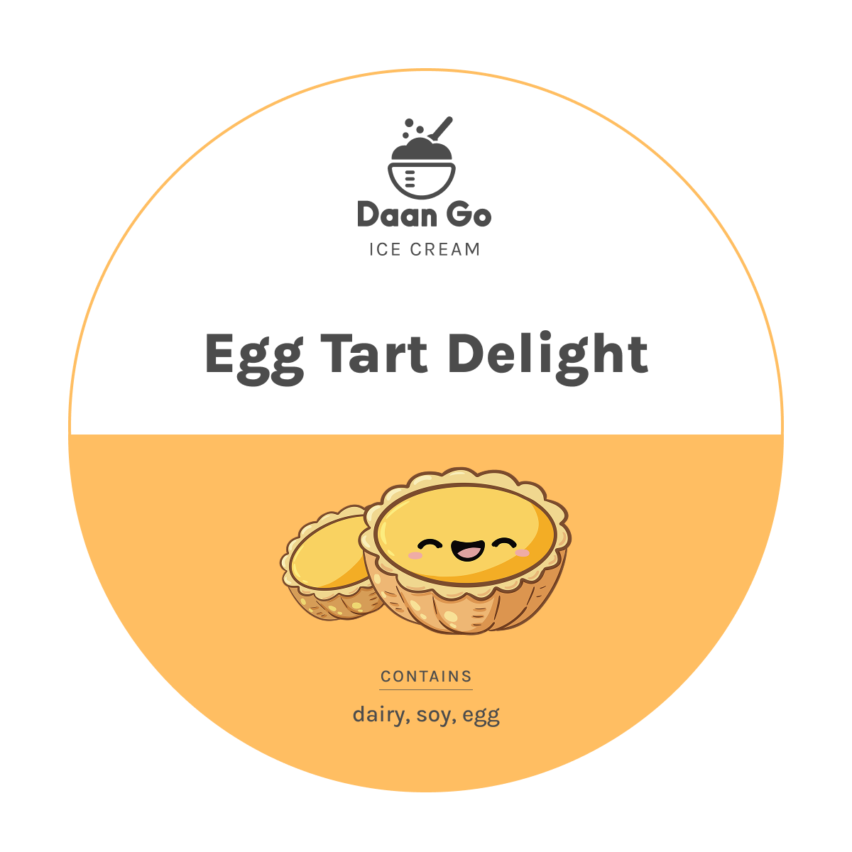 Egg Tart Delight Ice Cream - Daan Go Cake Lab | Toronto