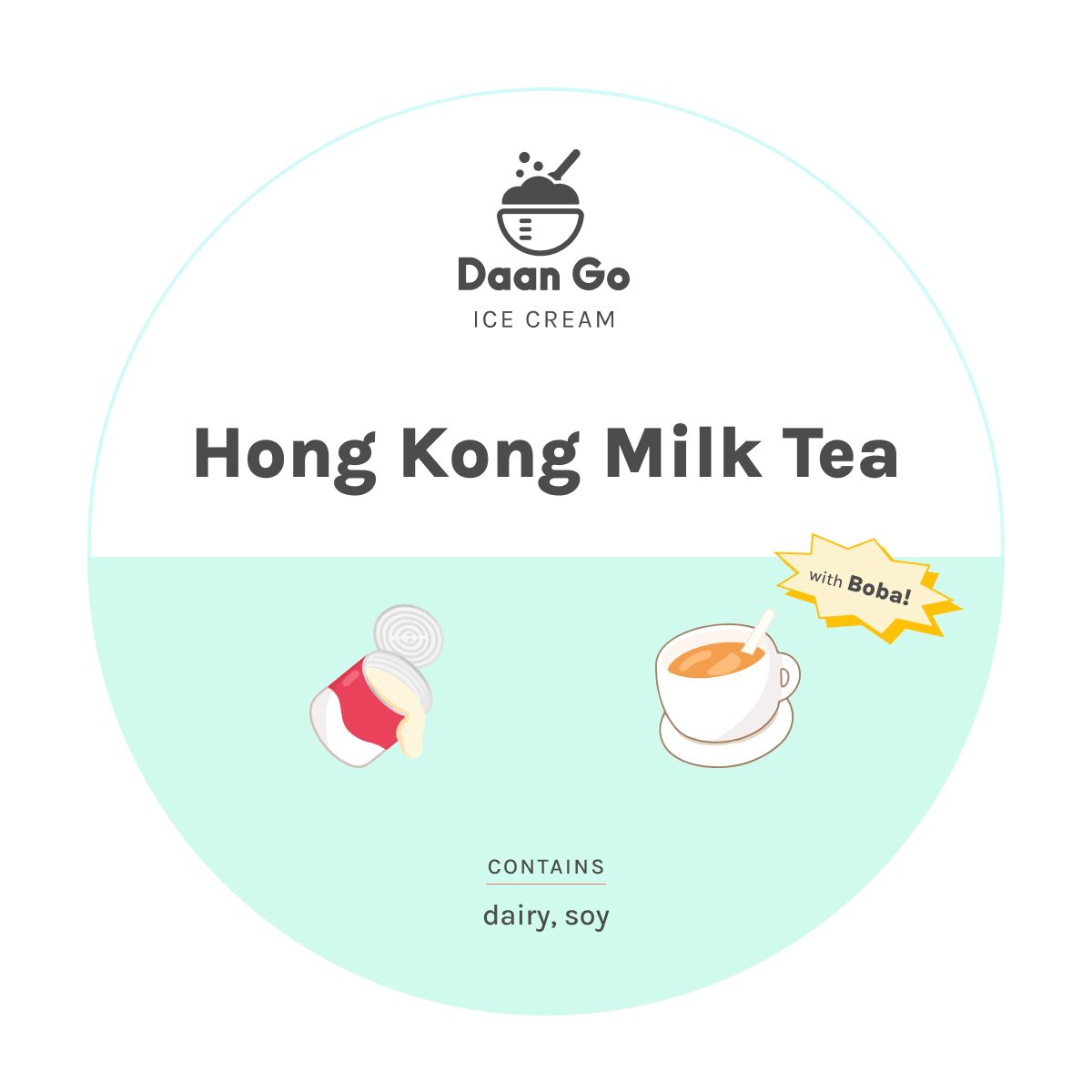 HK Milk Tea with Boba Ice Cream - Daan Go Cake Lab | Toronto