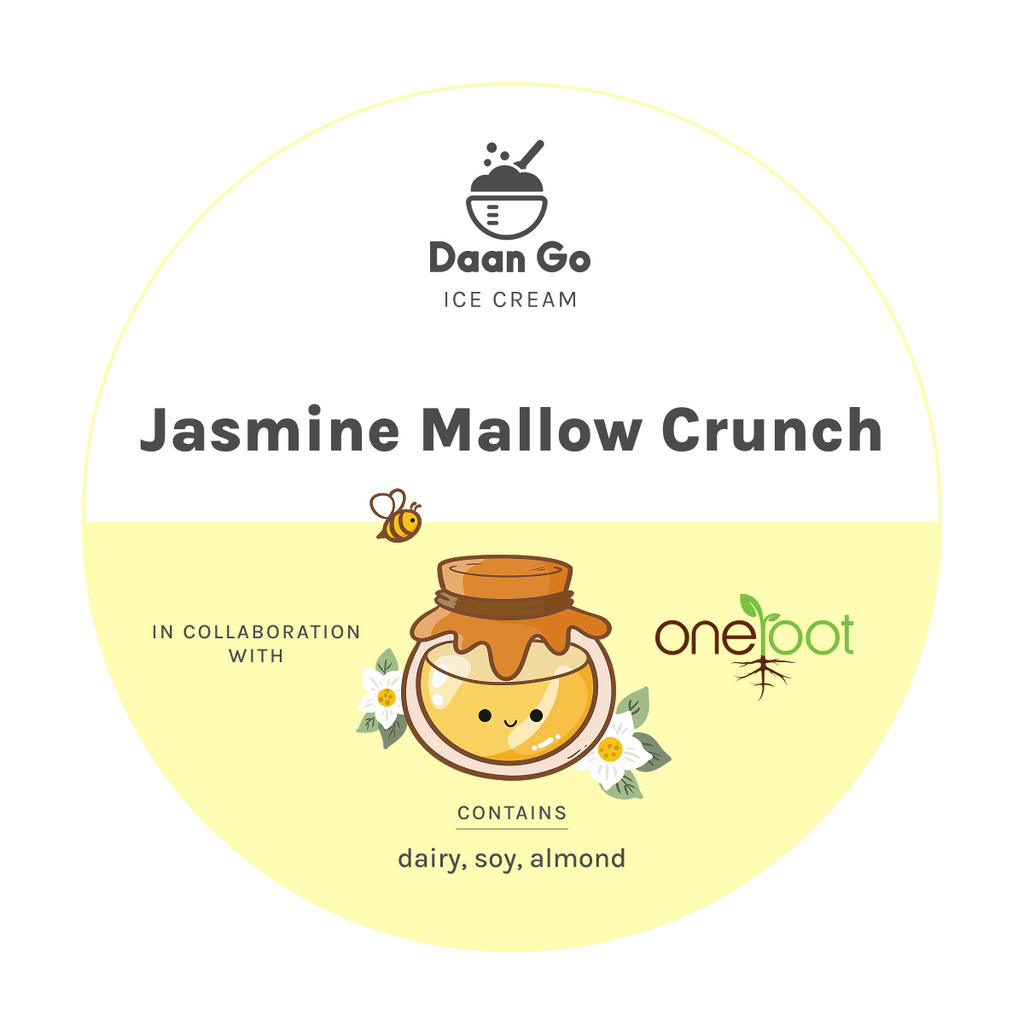 Jasmine Mallow Crunch Ice Cream - Daan Go Cake Lab | Toronto