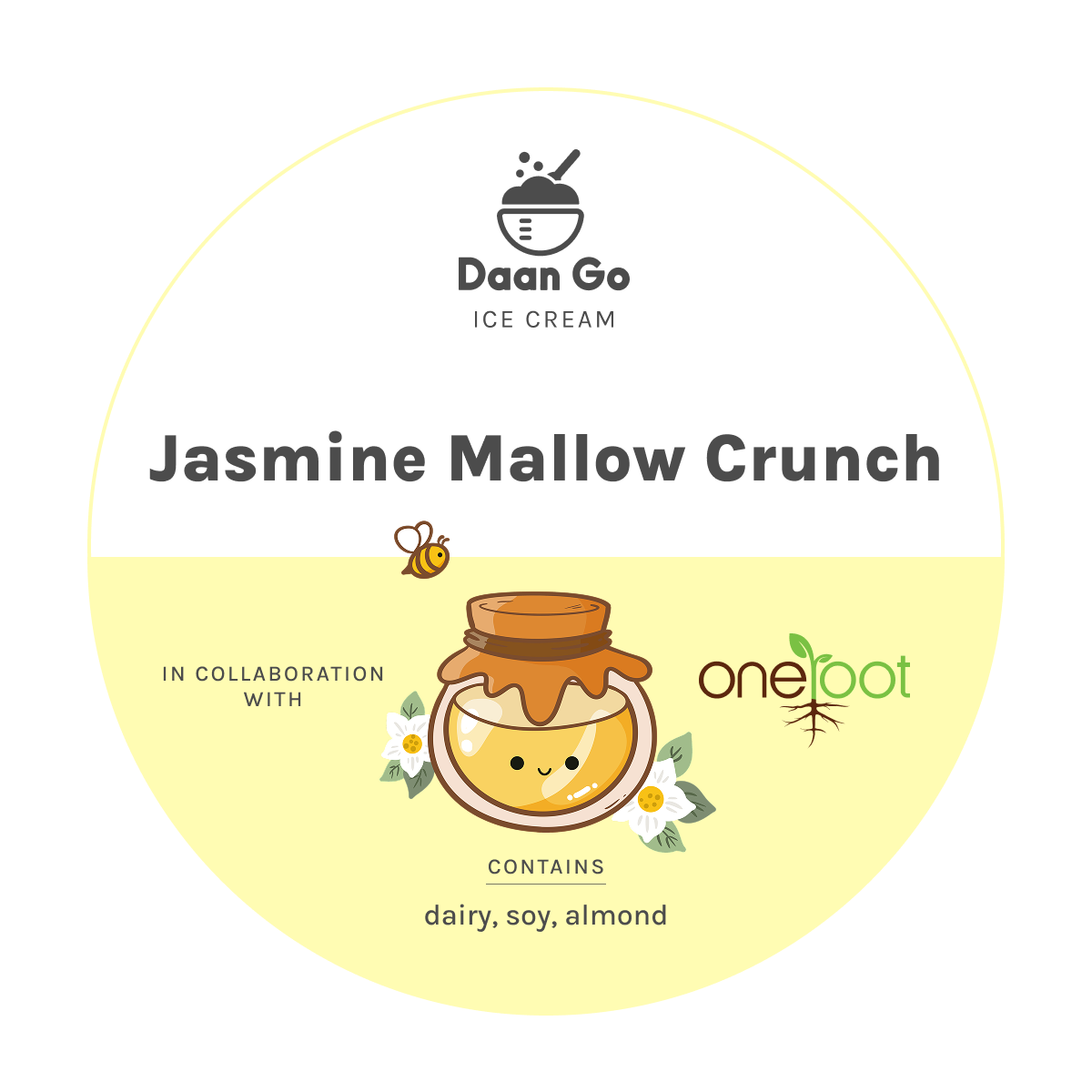 Jasmine Mallow Crunch Ice Cream - Daan Go Cake Lab | Toronto