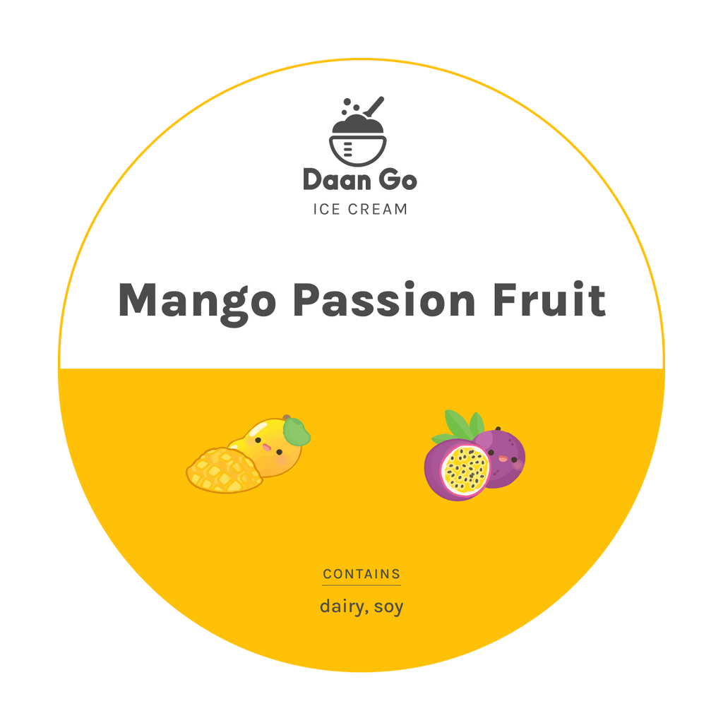 Mango Passion Fruit Gelato - Daan Go Cake Lab | Toronto