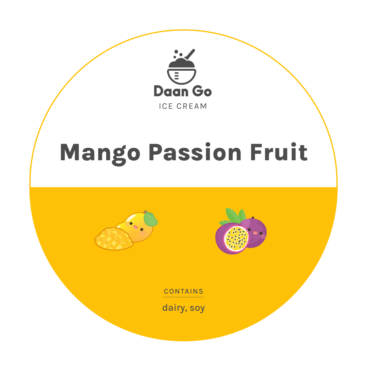 Mango Passion Fruit Gelato - Daan Go Cake Lab | Toronto