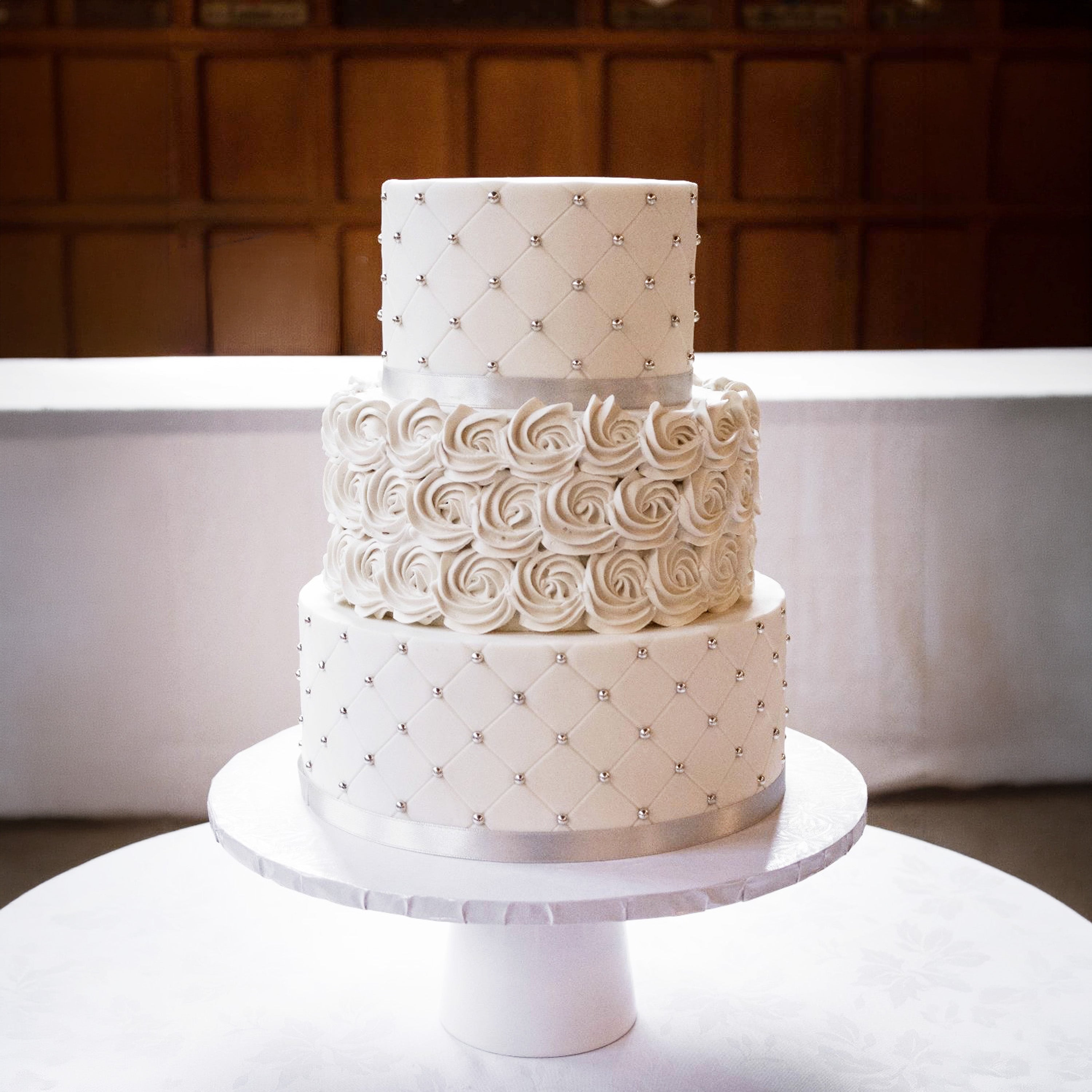 Quilted Rosette Cake