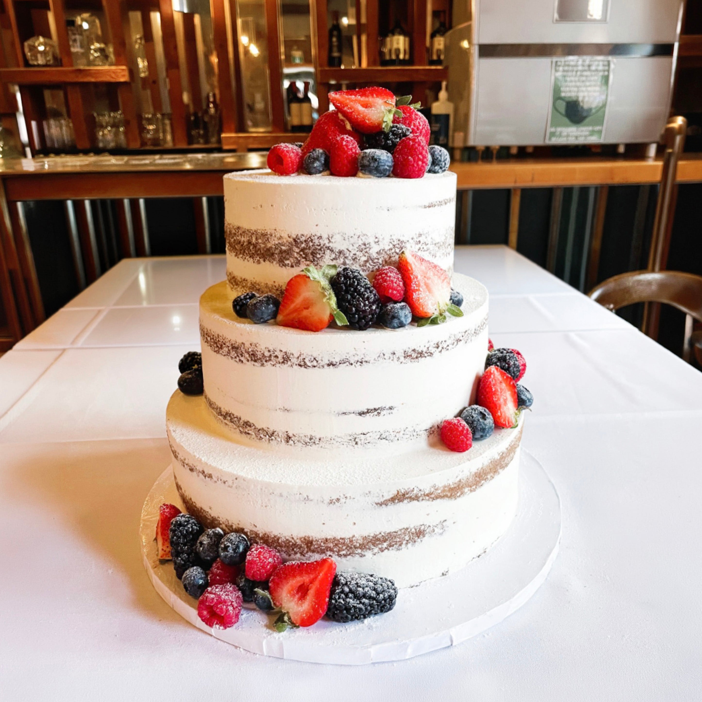 Semi-Naked Cake with Berries
