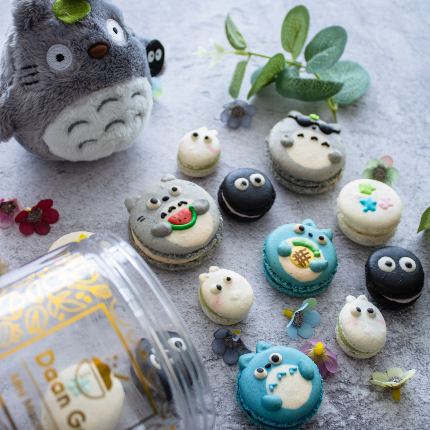 Totoro Mini Mix Macarons