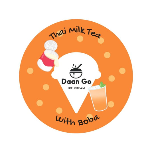 Thai Milk Tea with Boba Ice Cream
