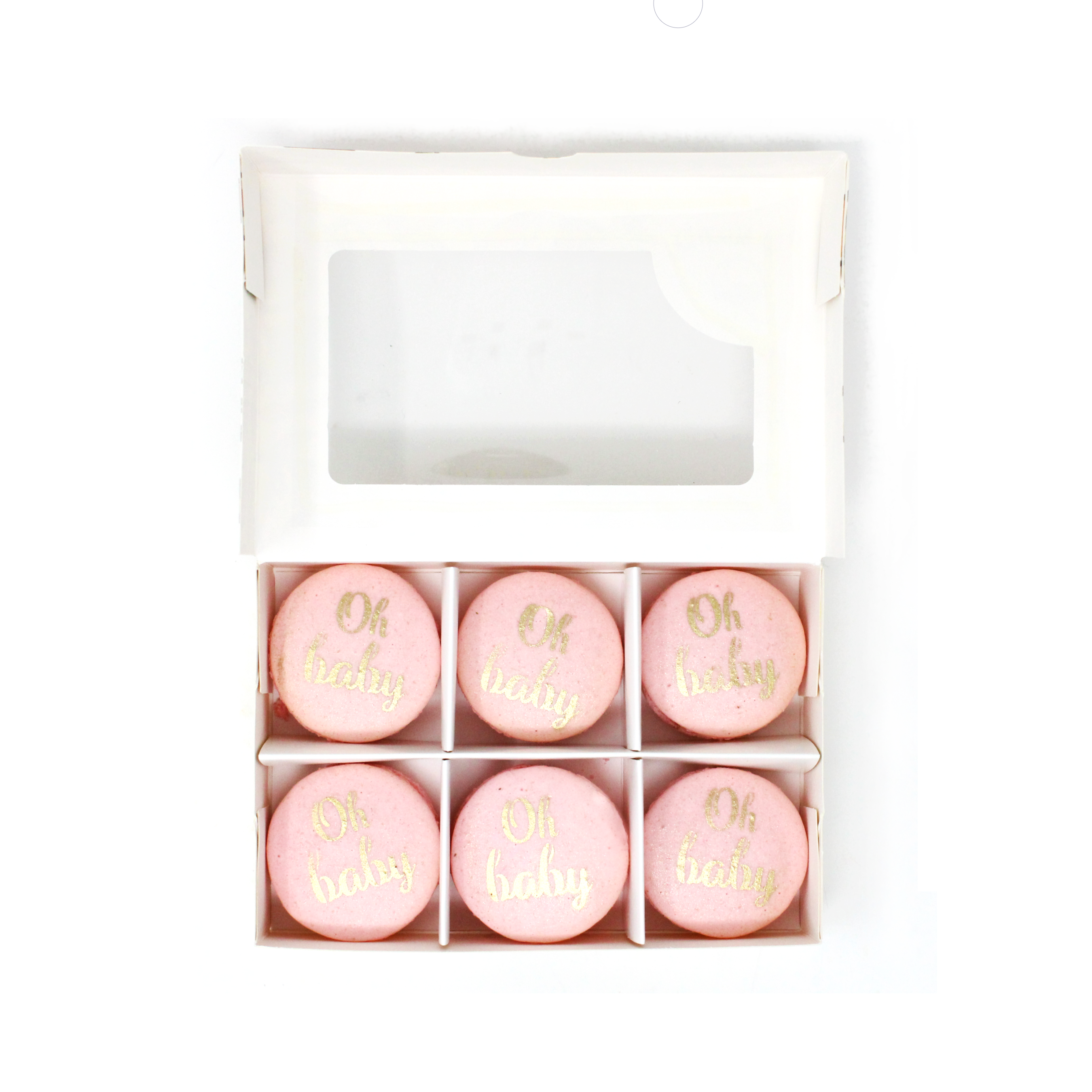 Macarons - Oh Baby (Stenciled) - Daan Go Cake Lab | Toronto